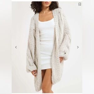 Rumored Aspen Grey Knit Cardigan